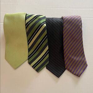4 Men’s Neckties- Calvin Klein,Countess Mara, David Donahue & Versa